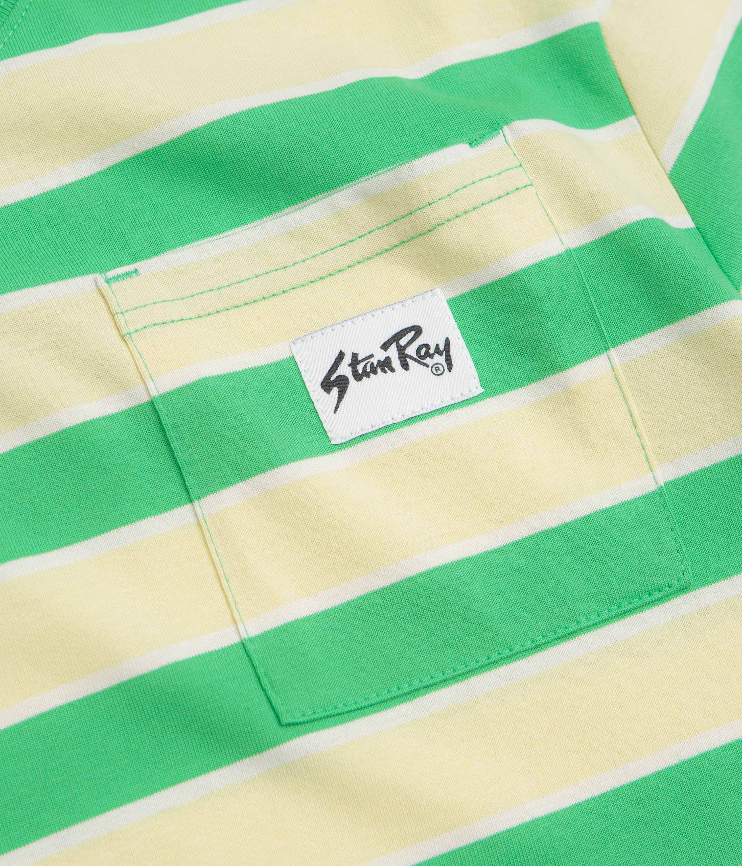 Stan Ray Stripe T-Shirt - Island Green / Sunlight - Image 3