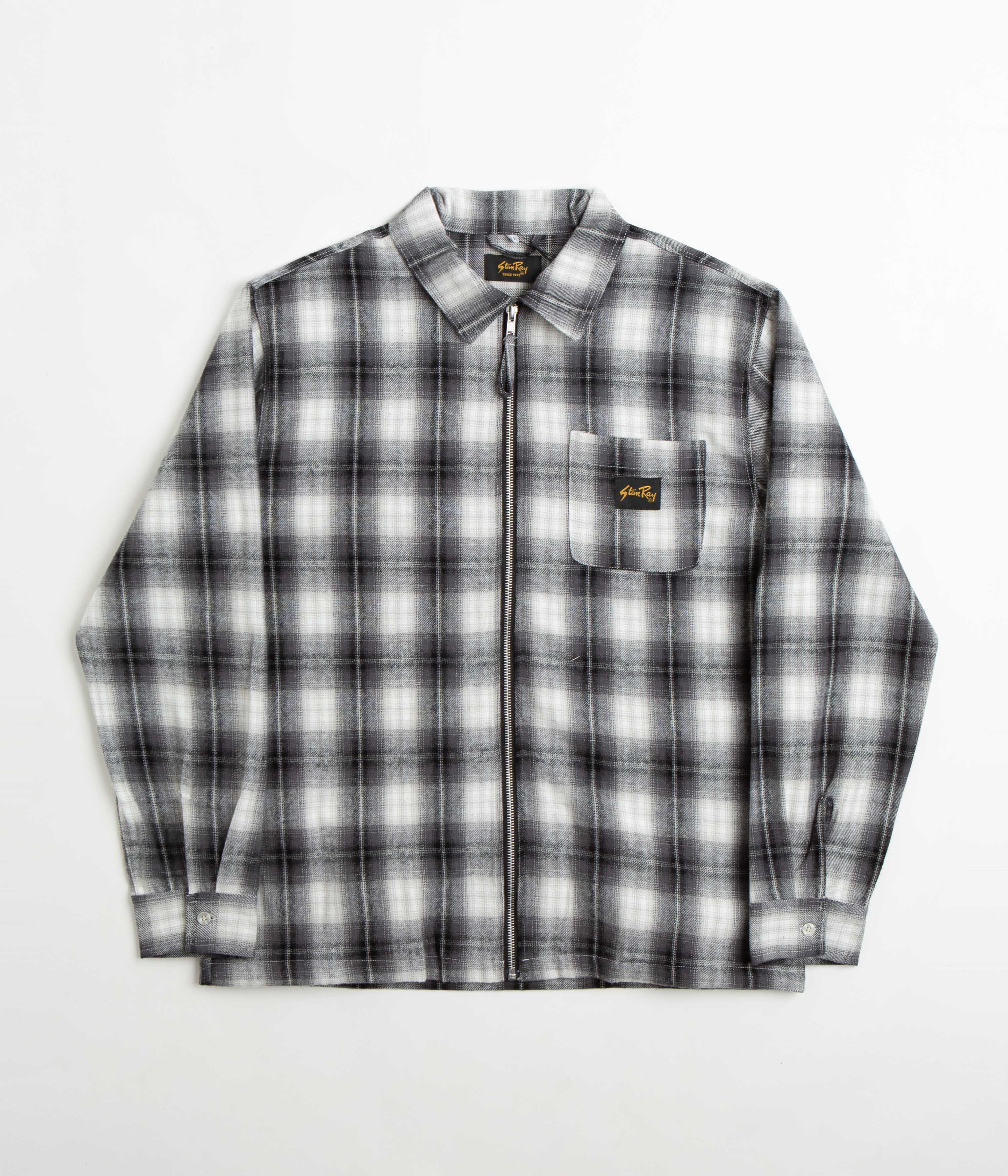 Stan Ray Zip Shirt - Black Plaid
