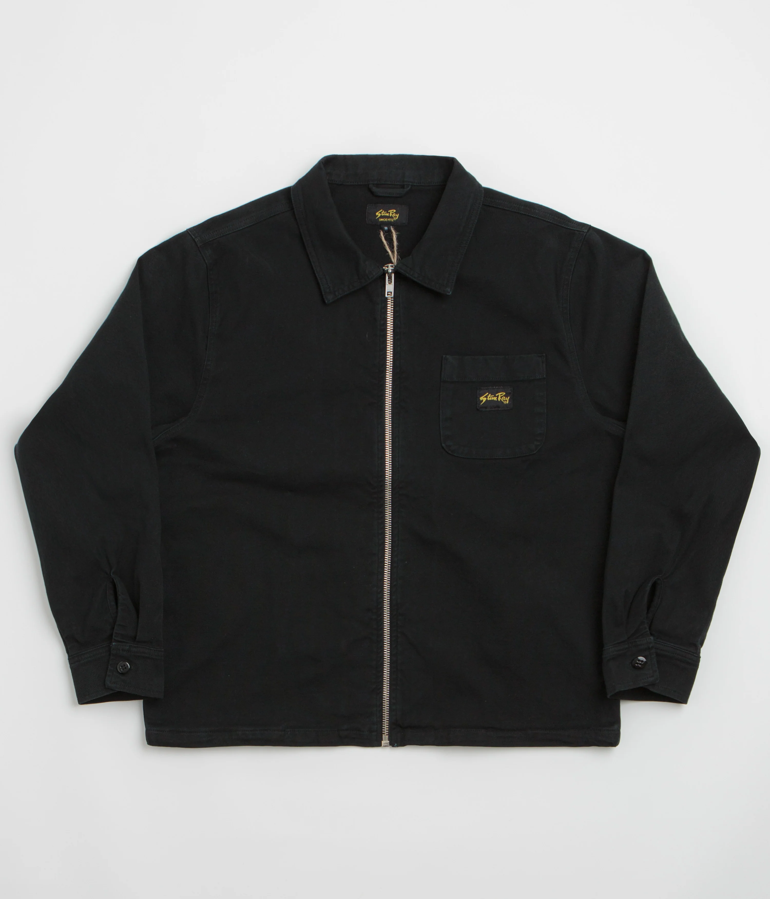 Stan Ray Zip Shirt - Washed Black Canvas