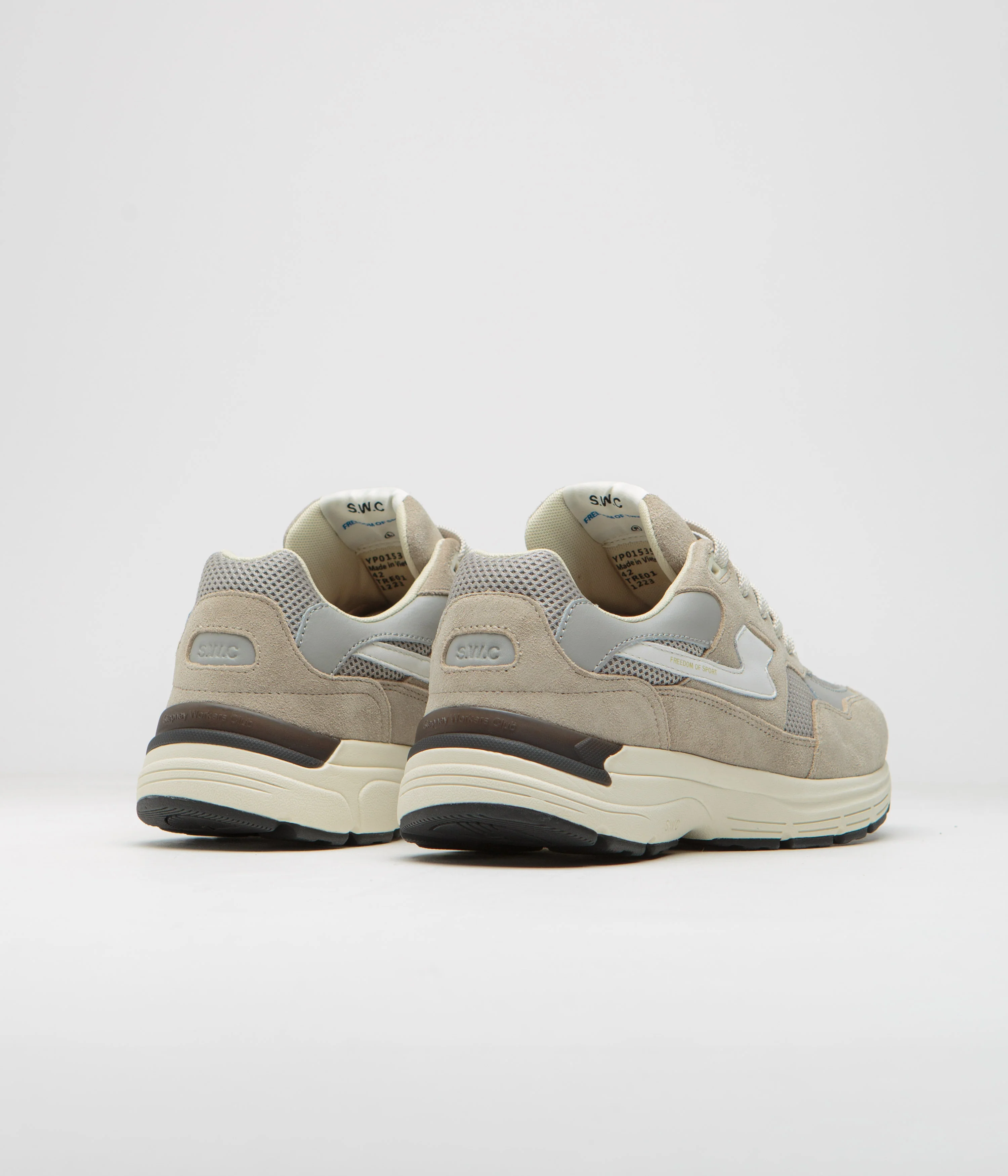 Stepney Workers Club Amiel S-Strike Suede Shoes - Light Grey - Image 4
