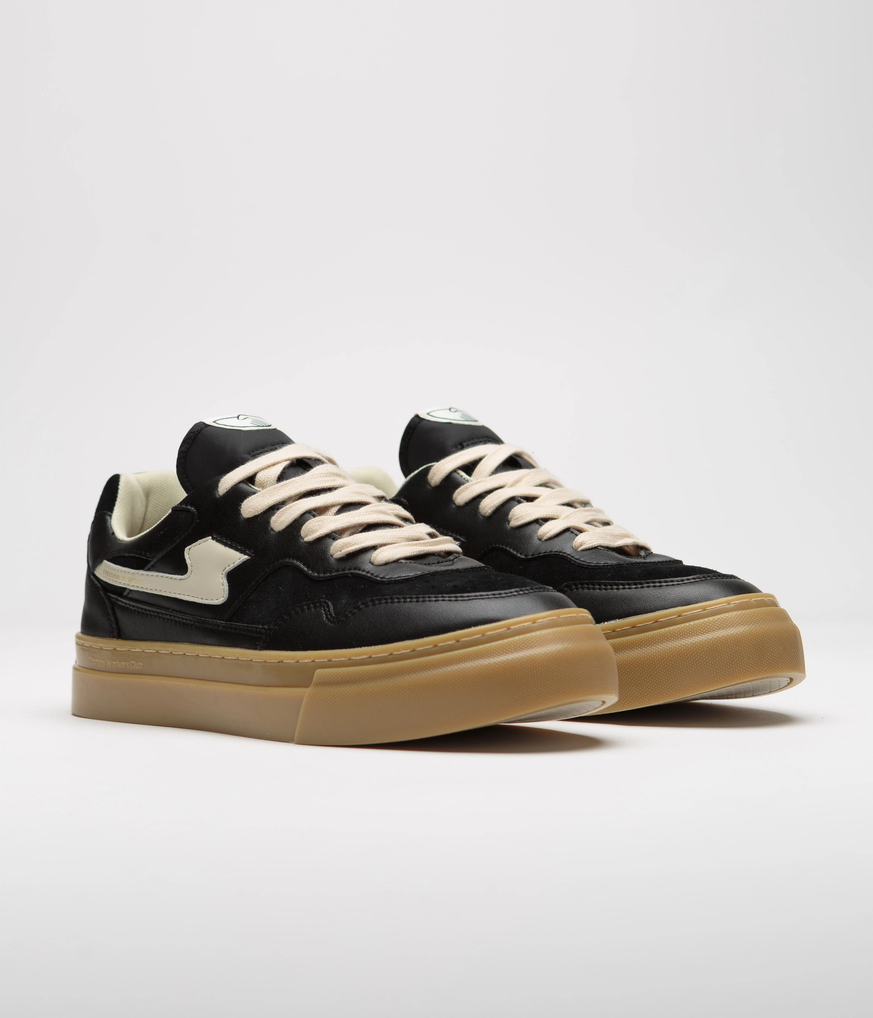 Stepney Workers Club Pearl S-Strike Leather Shoes - Black / Gum - Image 2