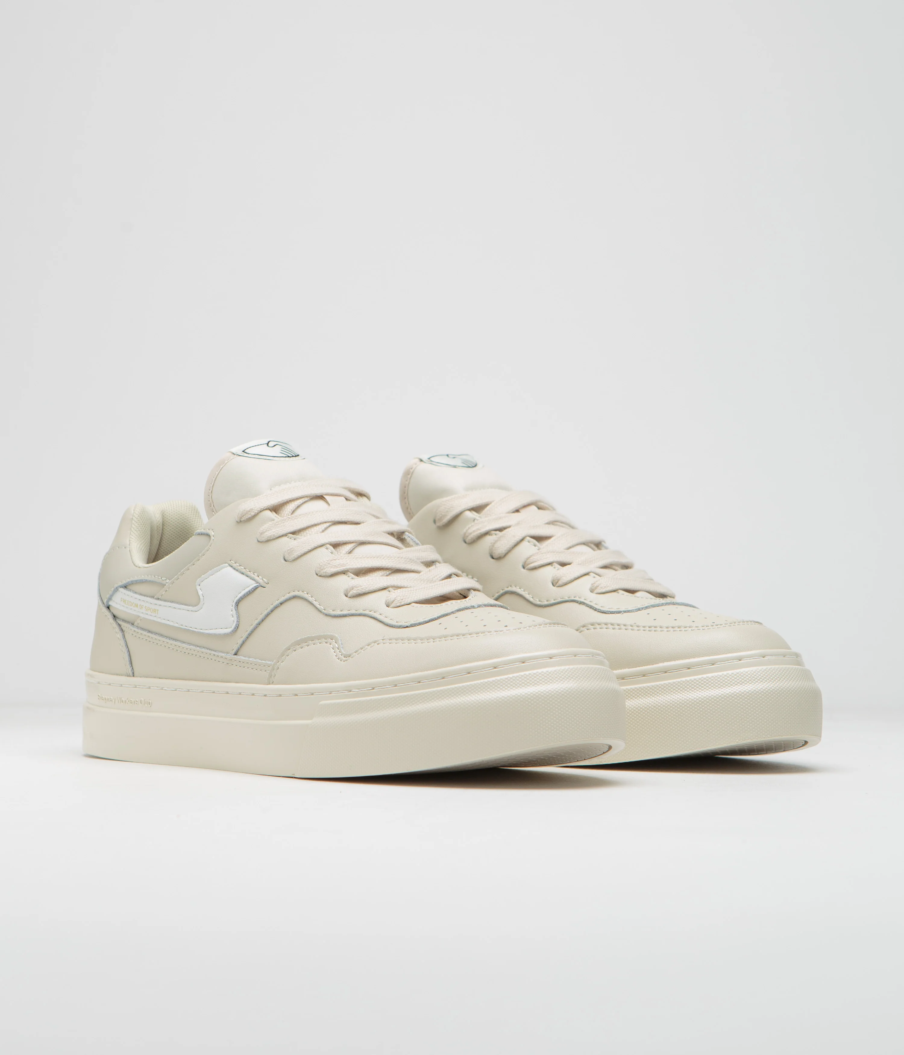 Stepney Workers Club Pearl S-Strike Leather Shoes - Ecru / White - Image 2