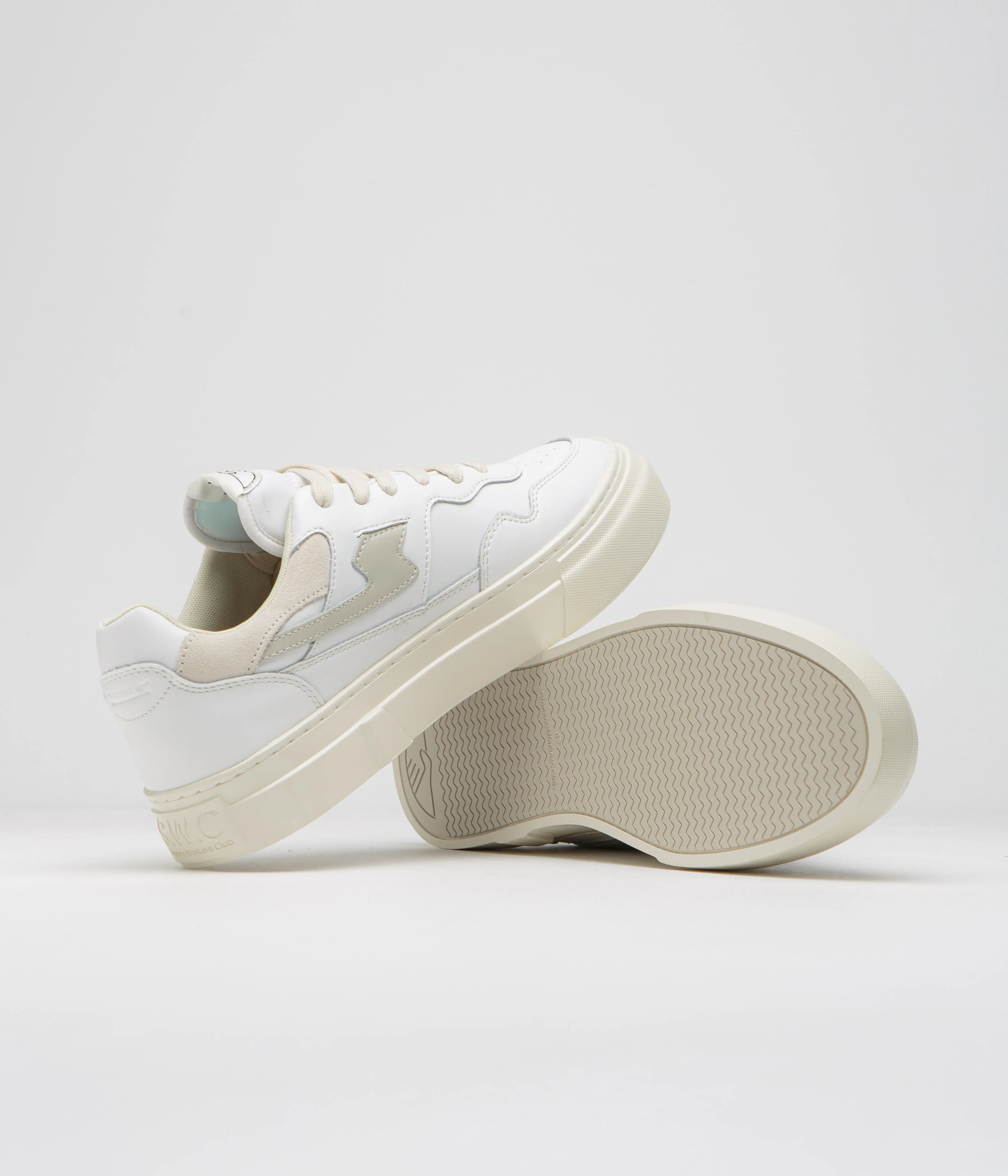 Stepney Workers Club Pearl S-Strike Leather Shoes - White / Putty - Image 5