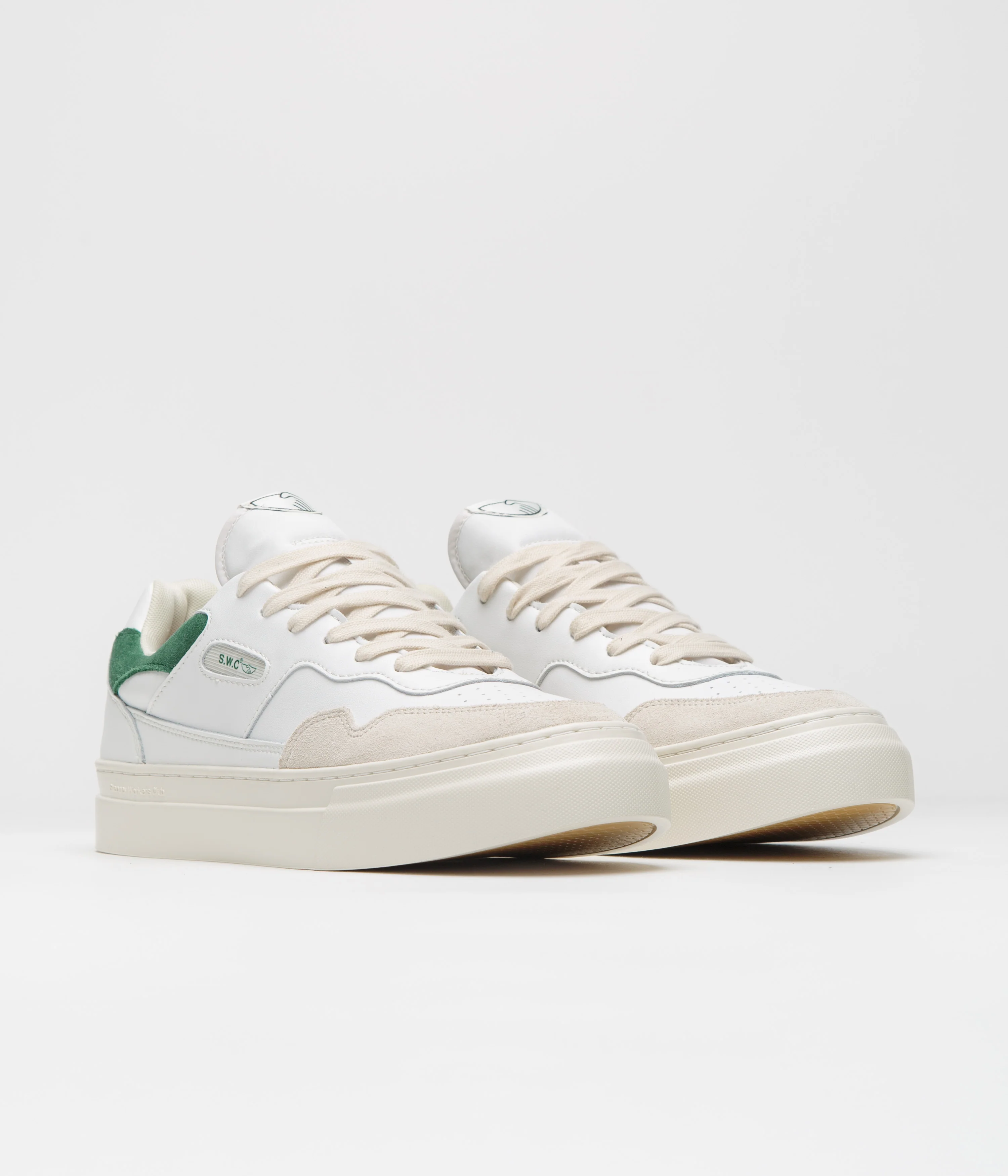 Stepney Workers Club Pearl Shoes - White / Green - Image 2