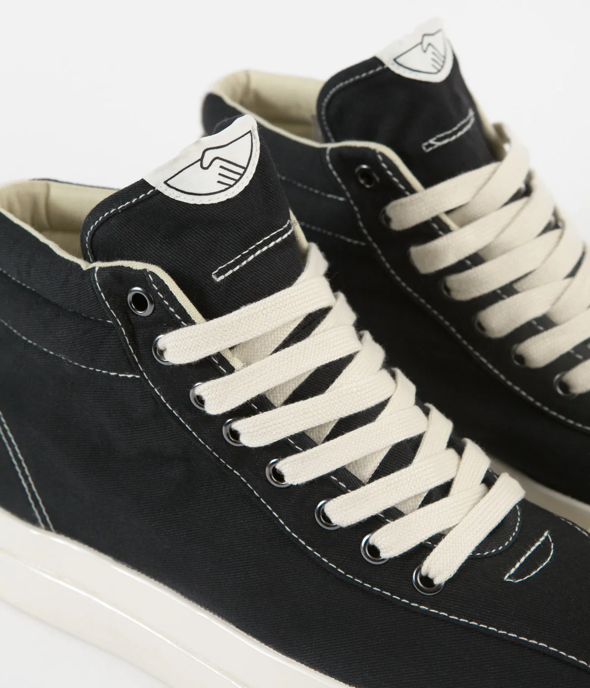 Stepney Workers Club Varden Canvas Shoes - Black - Image 3