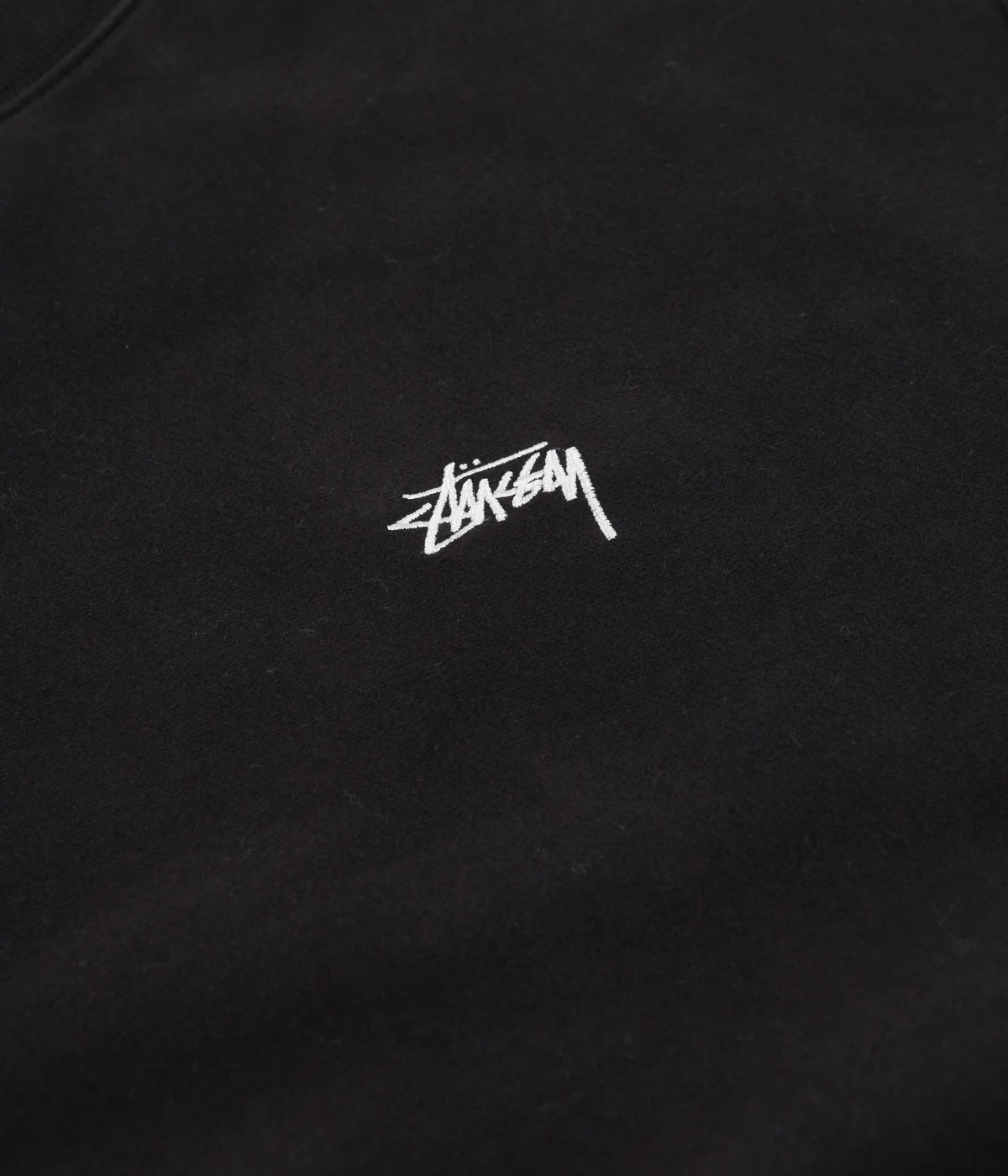 Stussy Stock Logo Crewneck Sweatshirt - Black - Image 2