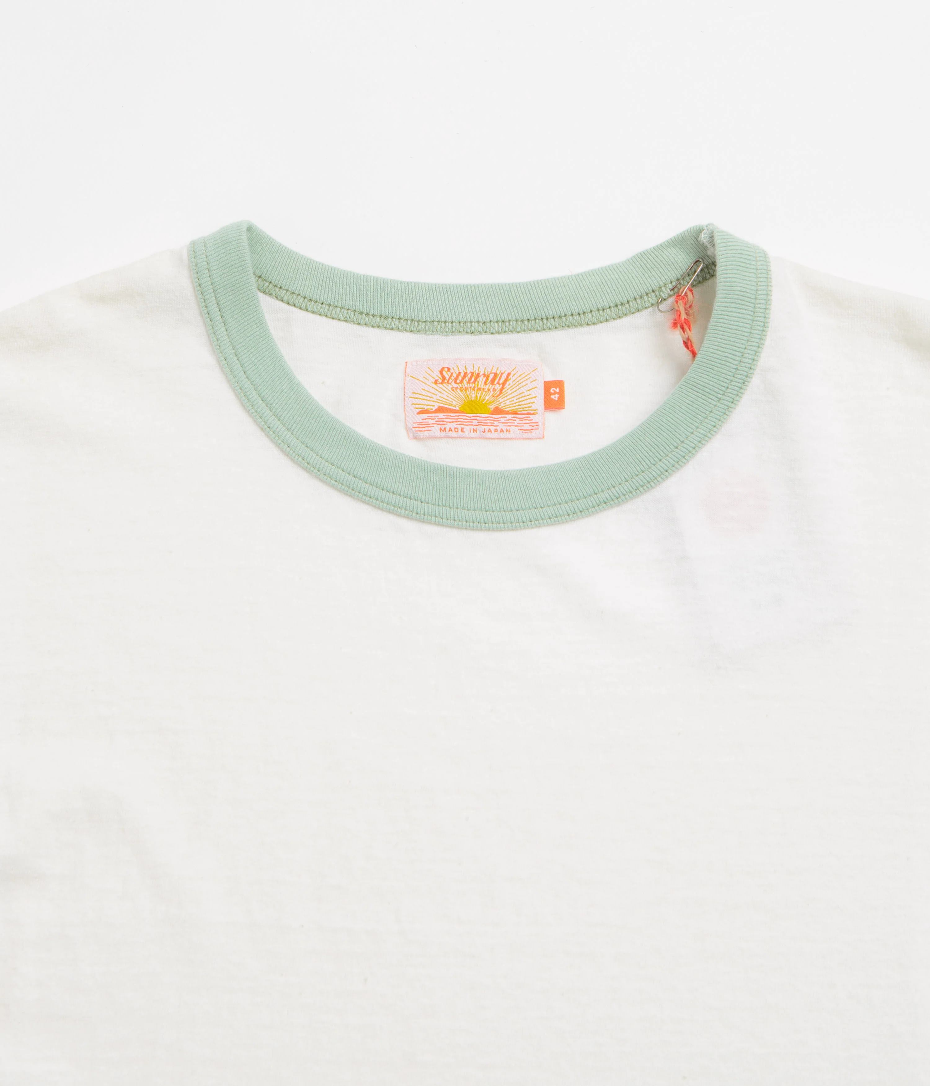 Sunray Sportswear La'ie T-Shirt - Off White / Sage - Image 2