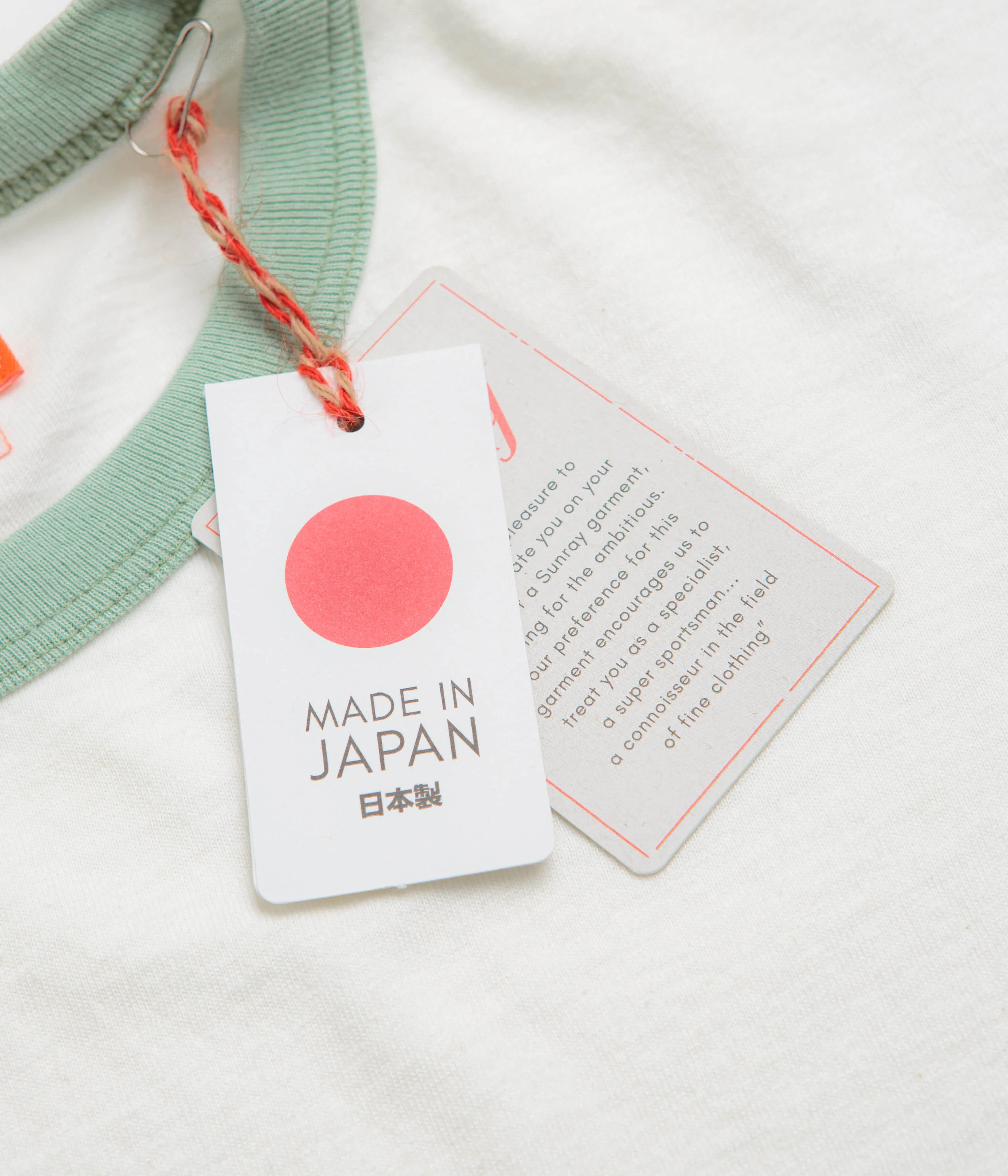 Sunray Sportswear La'ie T-Shirt - Off White / Sage - Image 3