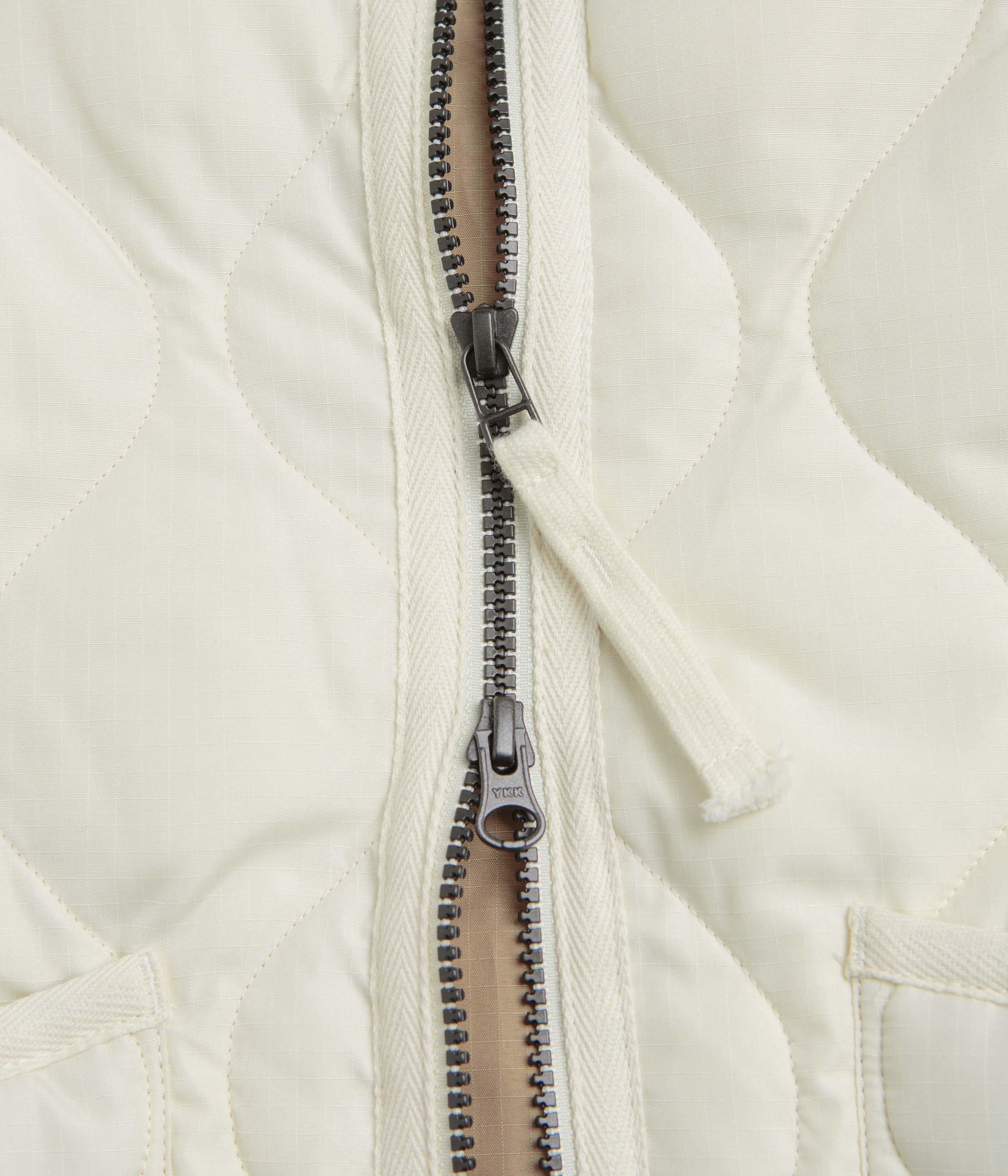 Taion Military Crewneck W-Zip Down Vest - Off White - Image 7