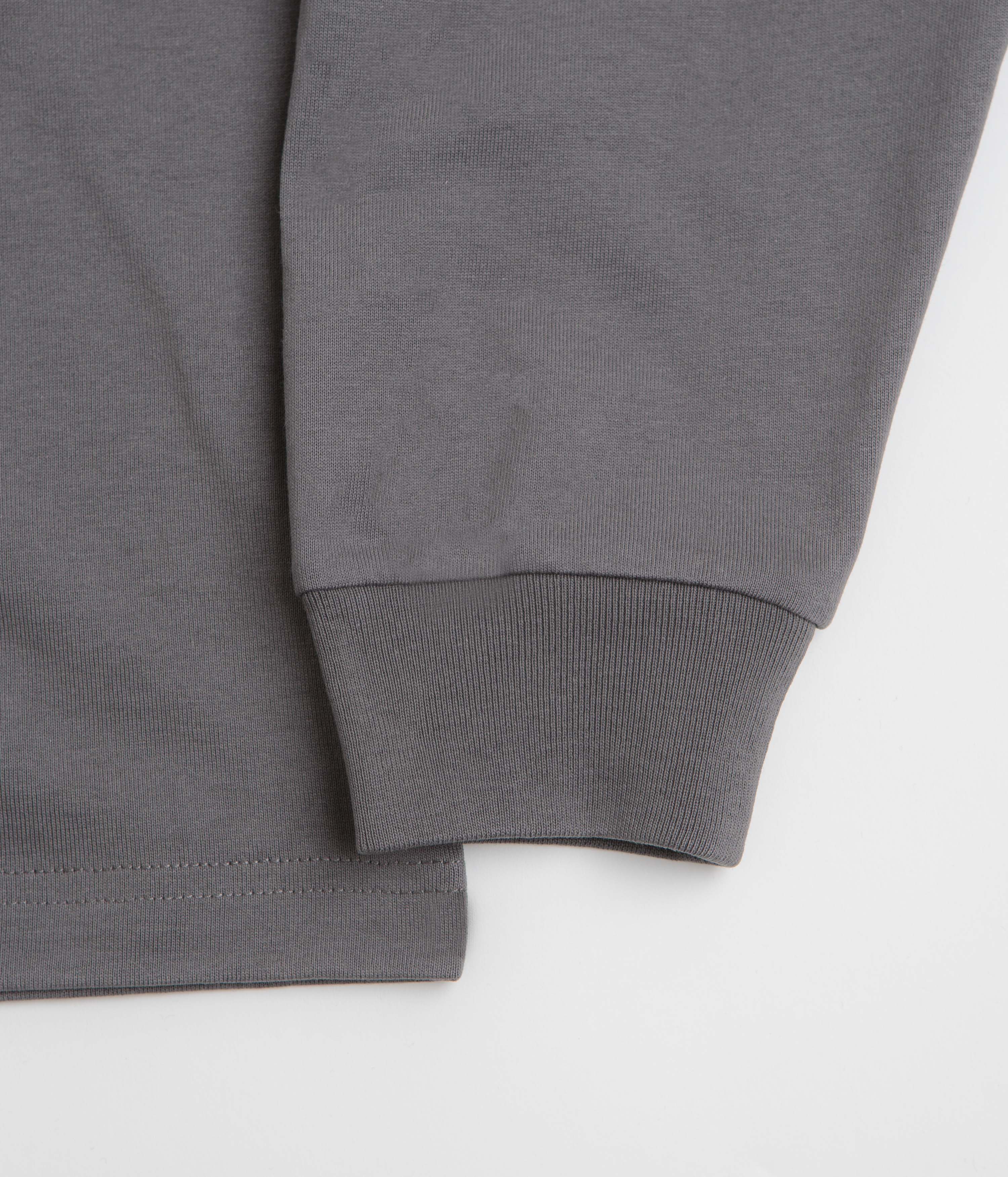 The Trilogy Tapes Cross Lattice Long Sleeve T-Shirt - Charcoal - Image 6