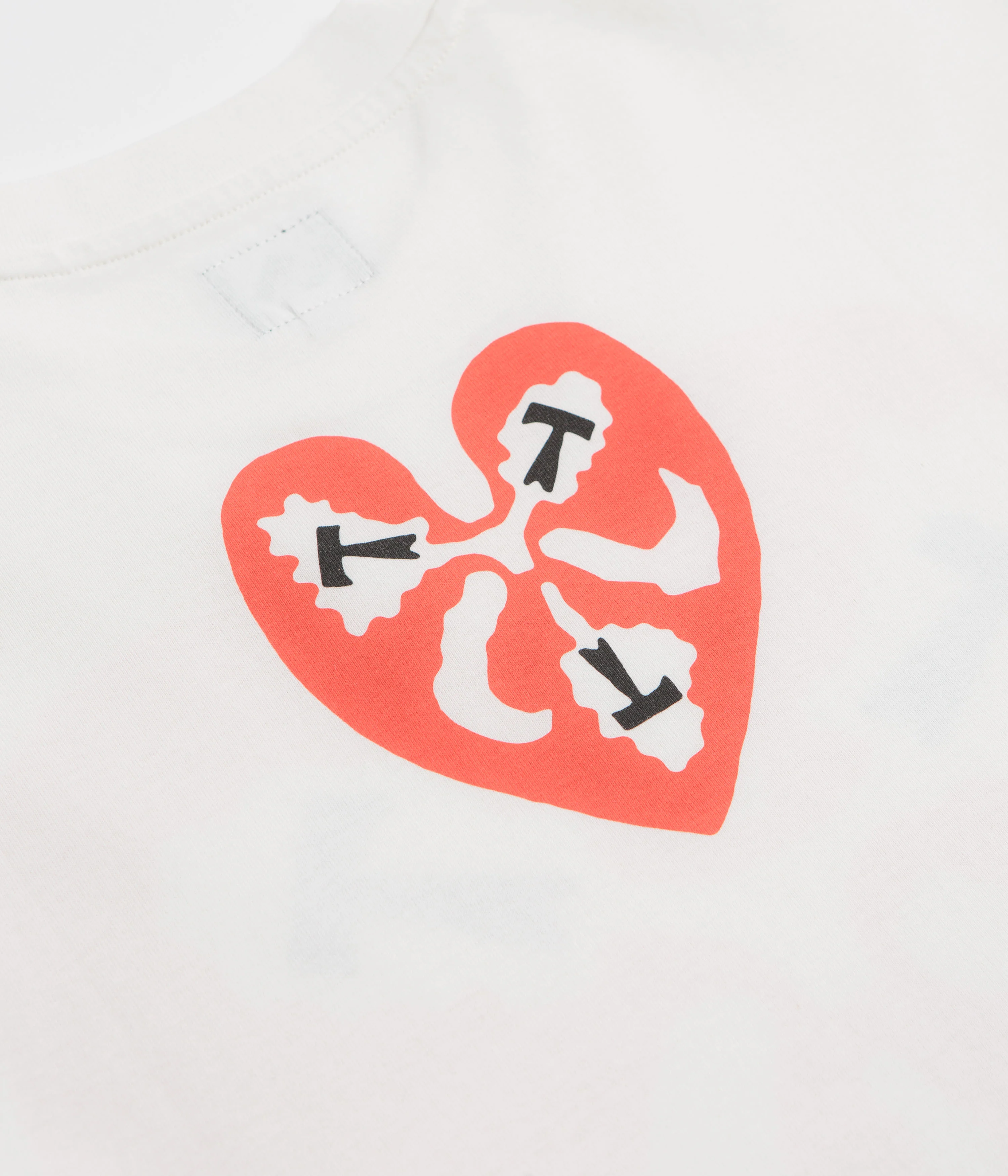 The Trilogy Tapes Heart T-Shirt - White - Image 5