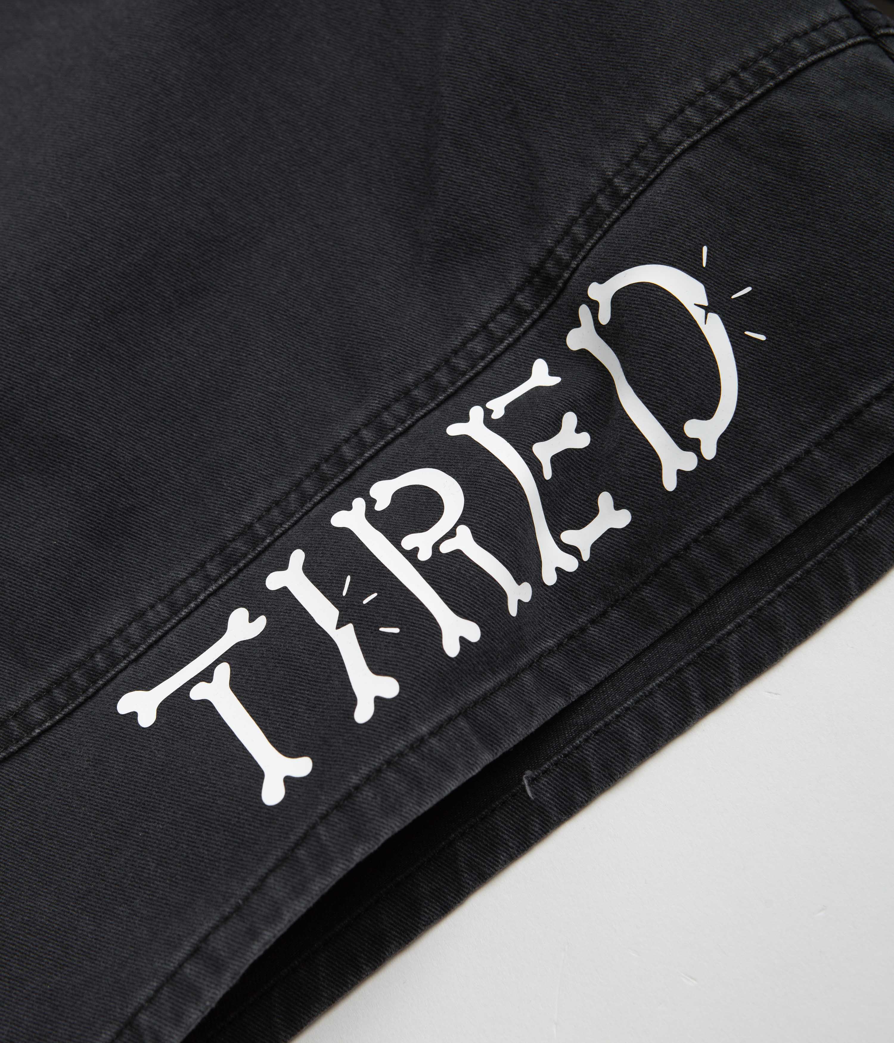 Tired Broken Bones Shorts - Washed Black - Image 6