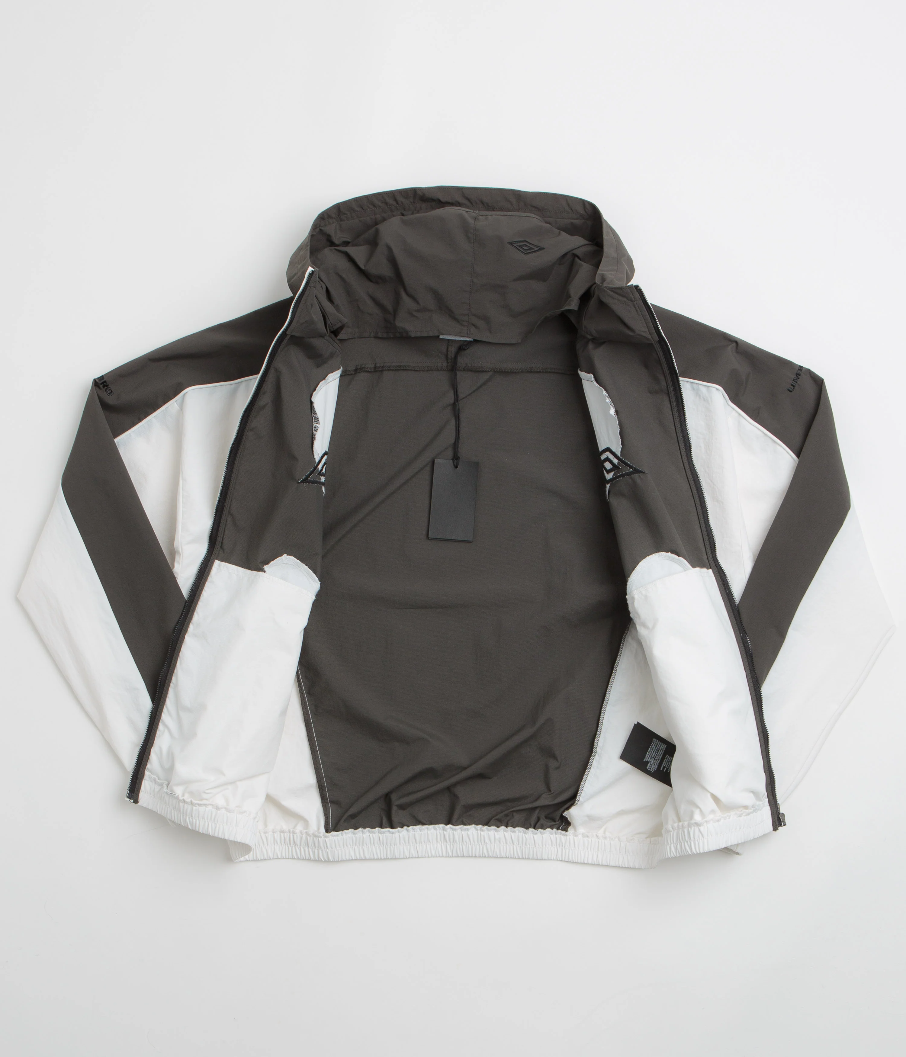 Umbro Guarding Masked Tracksuit Jacket - White / Dark Olive - Image 2
