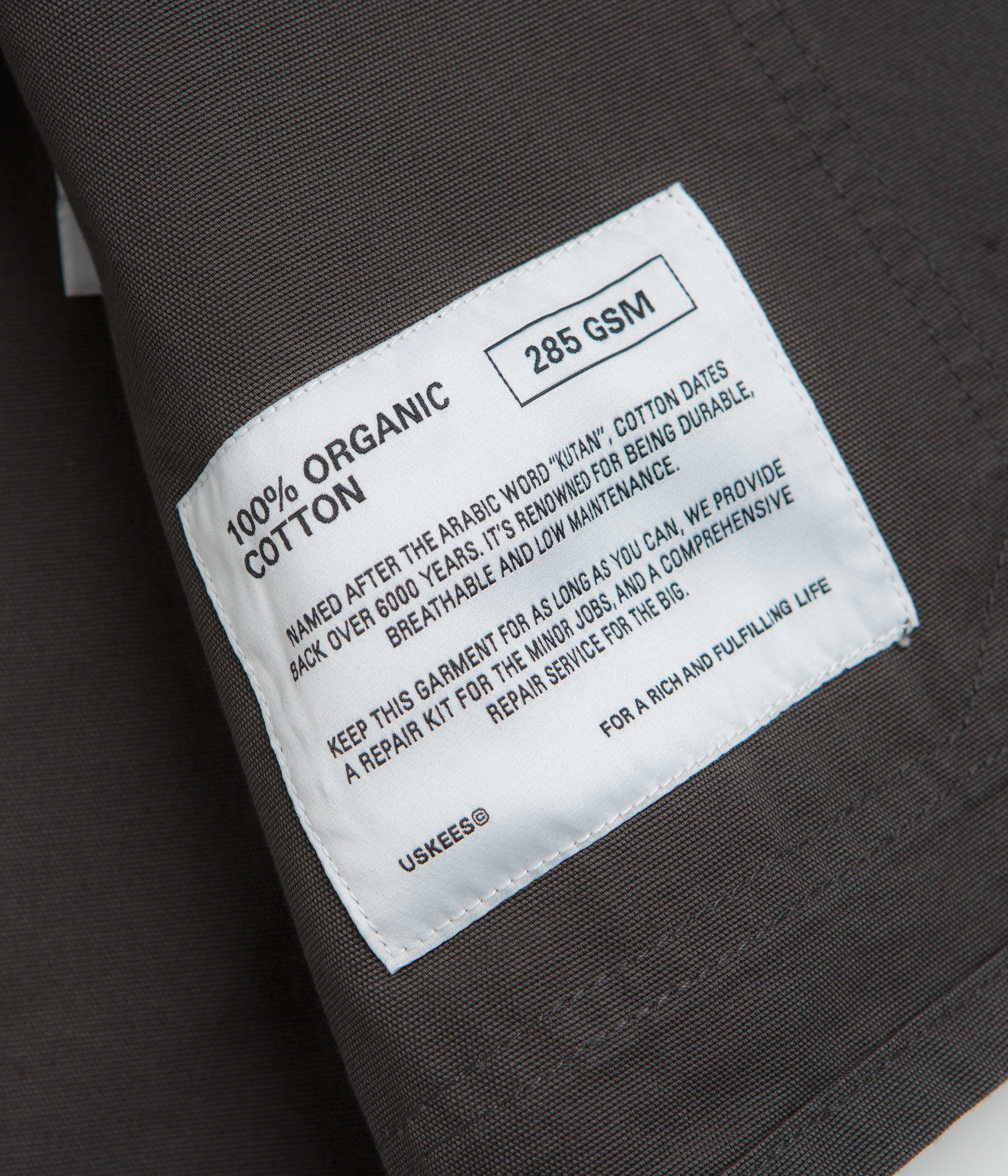 Uskees 3001 Buttoned Overshirt - Charcoal - Image 6