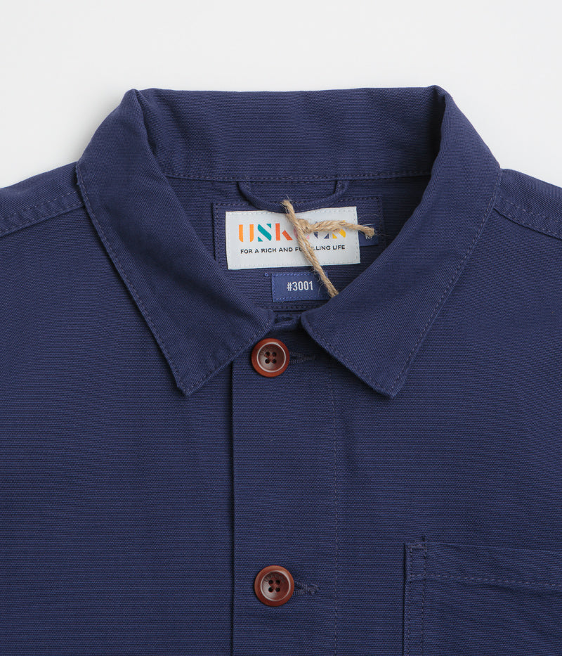 Uskees 3001 Buttoned Overshirt - Deep Indigo - Image 4