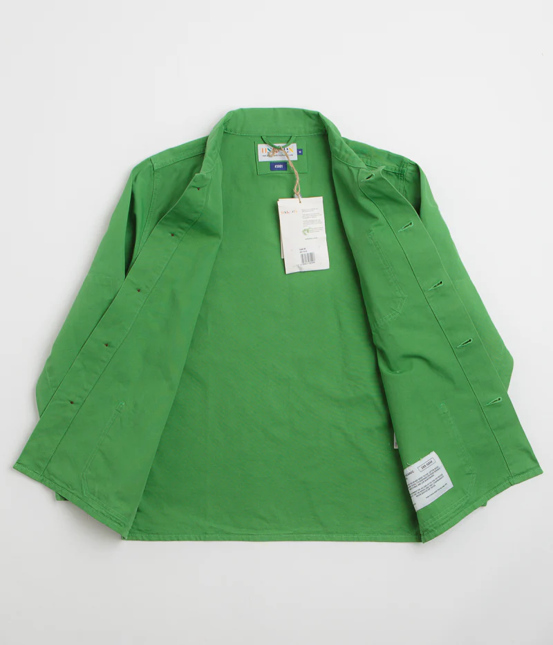 Uskees 3001 Buttoned Overshirt - Mint Green - Image 2