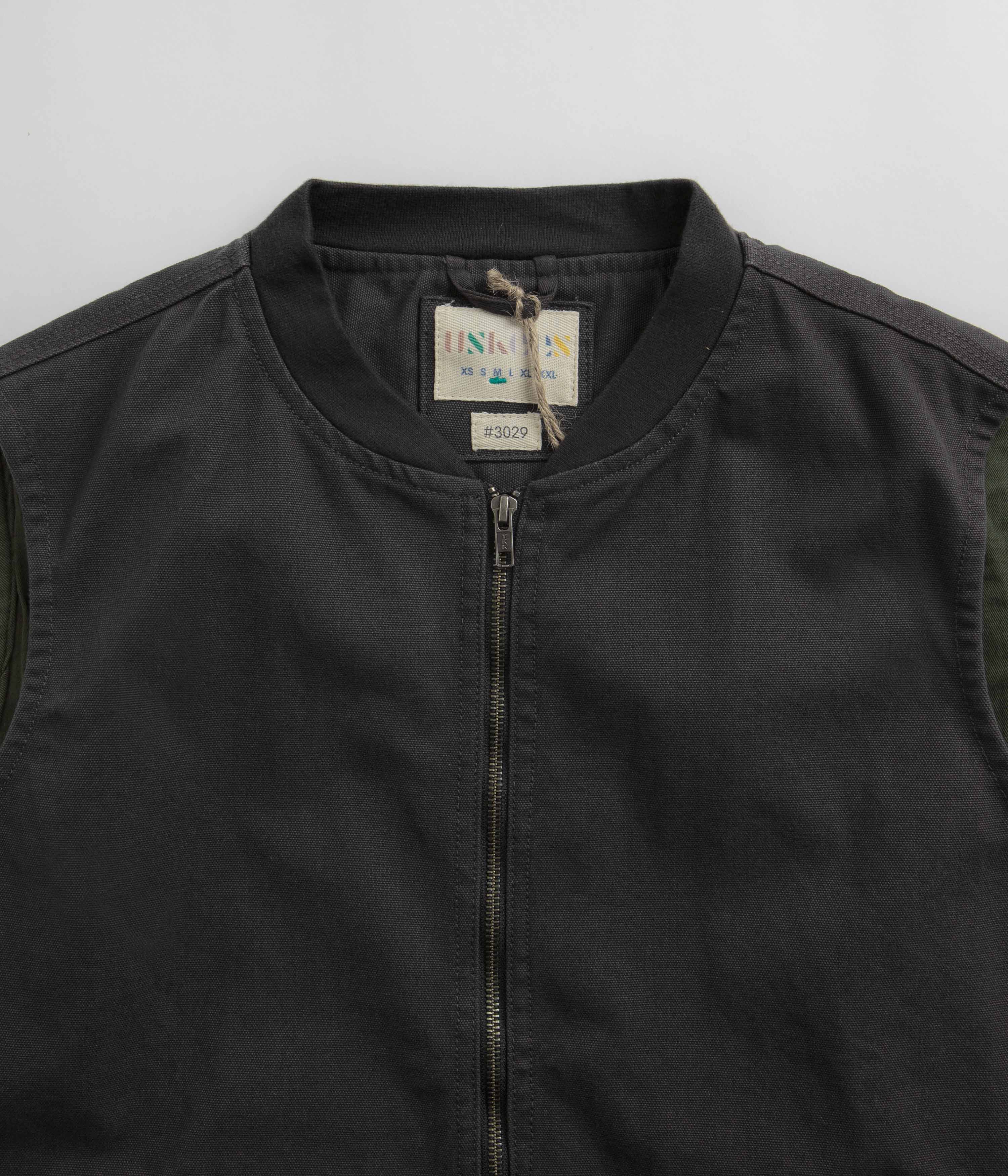 Uskees 3029 Patch Pocket Canvas Vest - Charcoal - Image 2