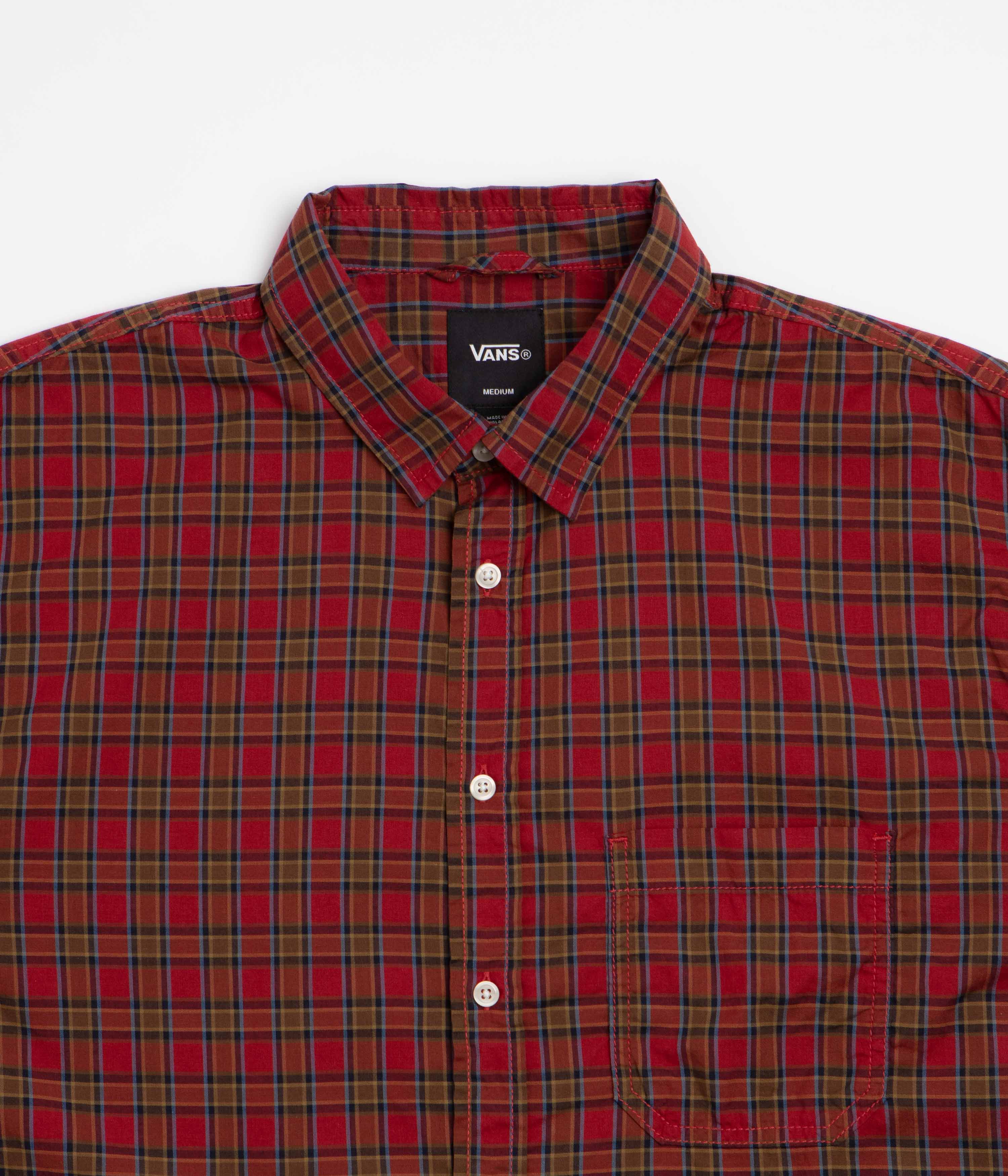 Vans Larkspur Timber Short Sleeve Shirt - Poppy Ember - Image 2