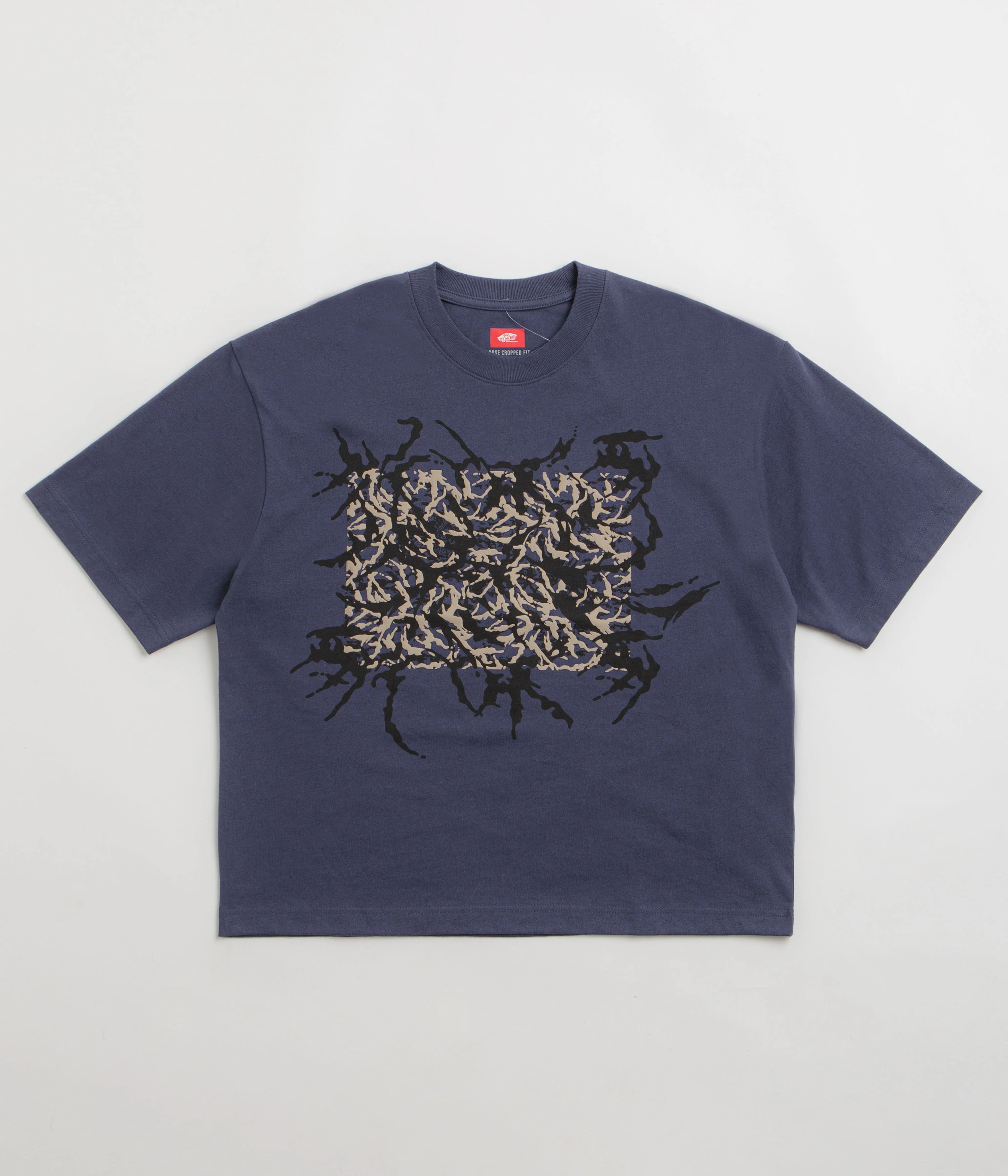 Vans Skate Blurred Camo Cropped T-Shirt - Deep Twilight