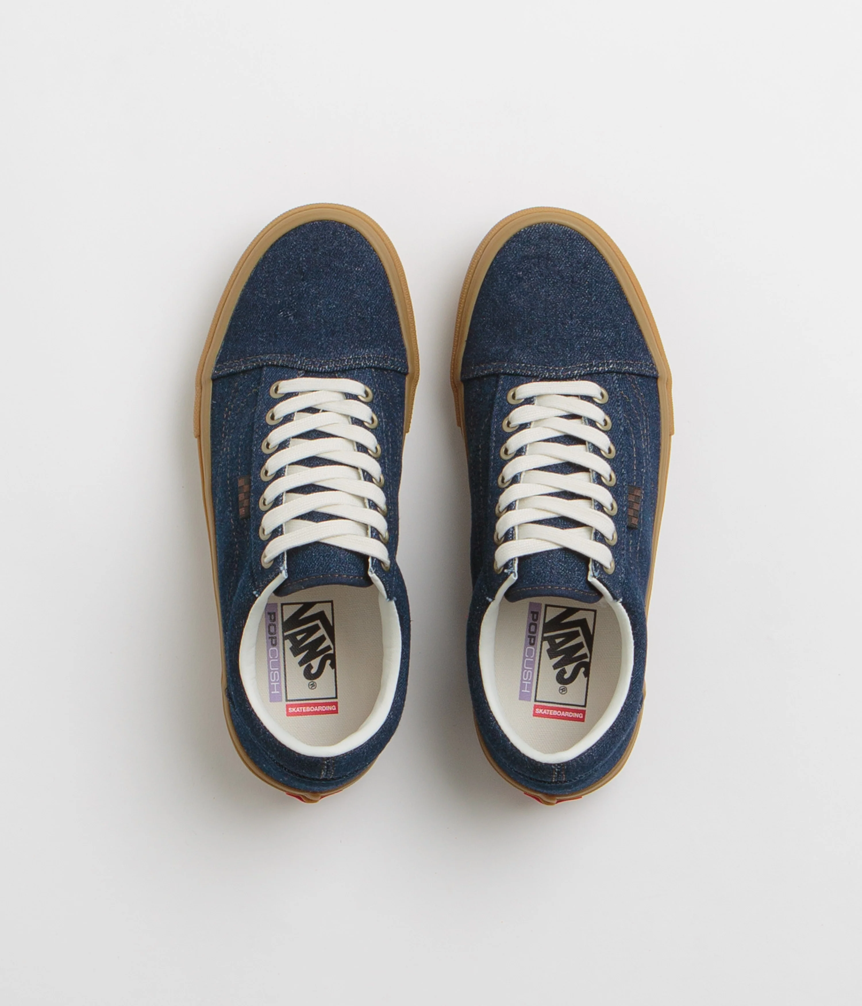 Vans Skate Old Skool Shoes - Blue Denim - Image 7