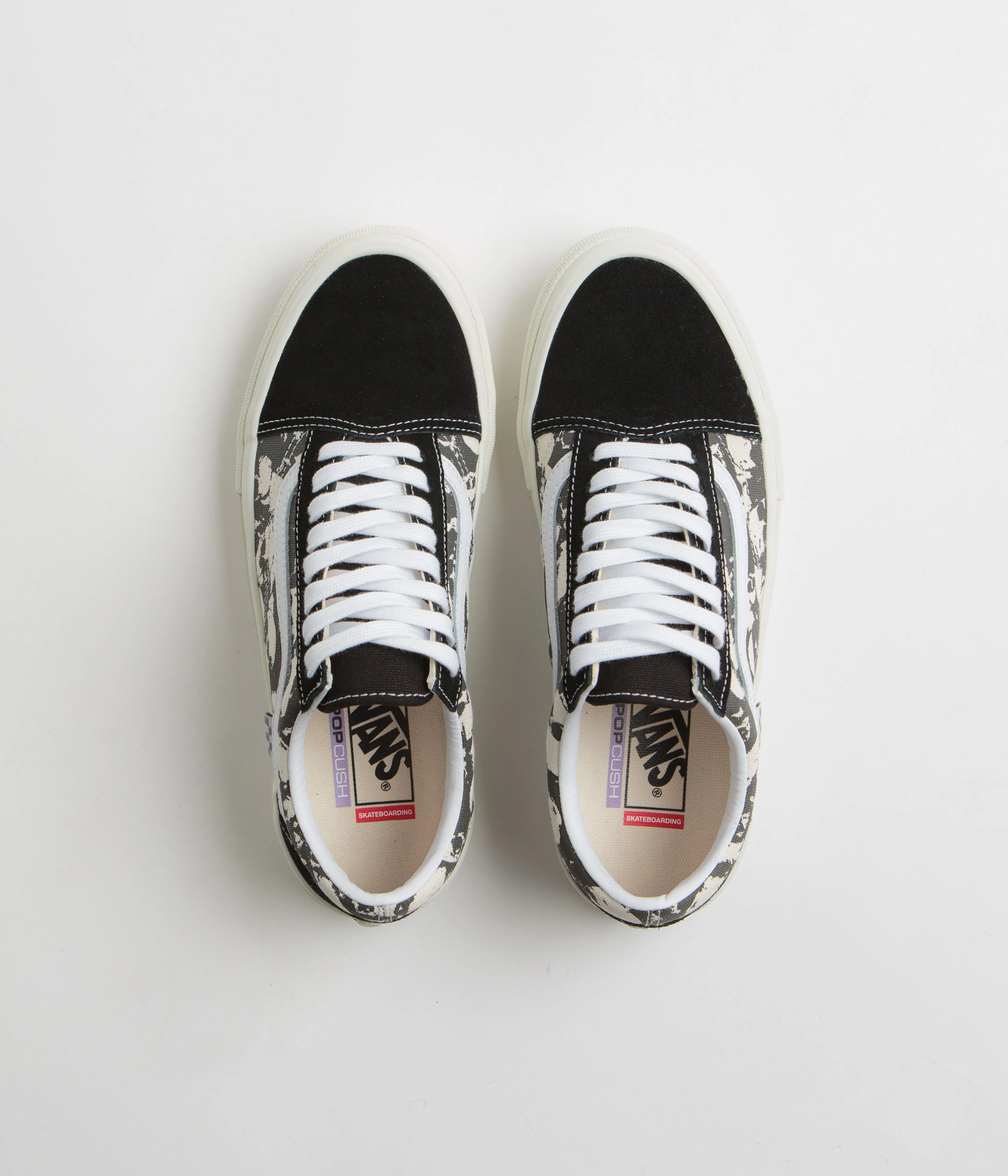 Vans Skate Old Skool Shoes - Skull Pile Black / White / Gum - Image 7