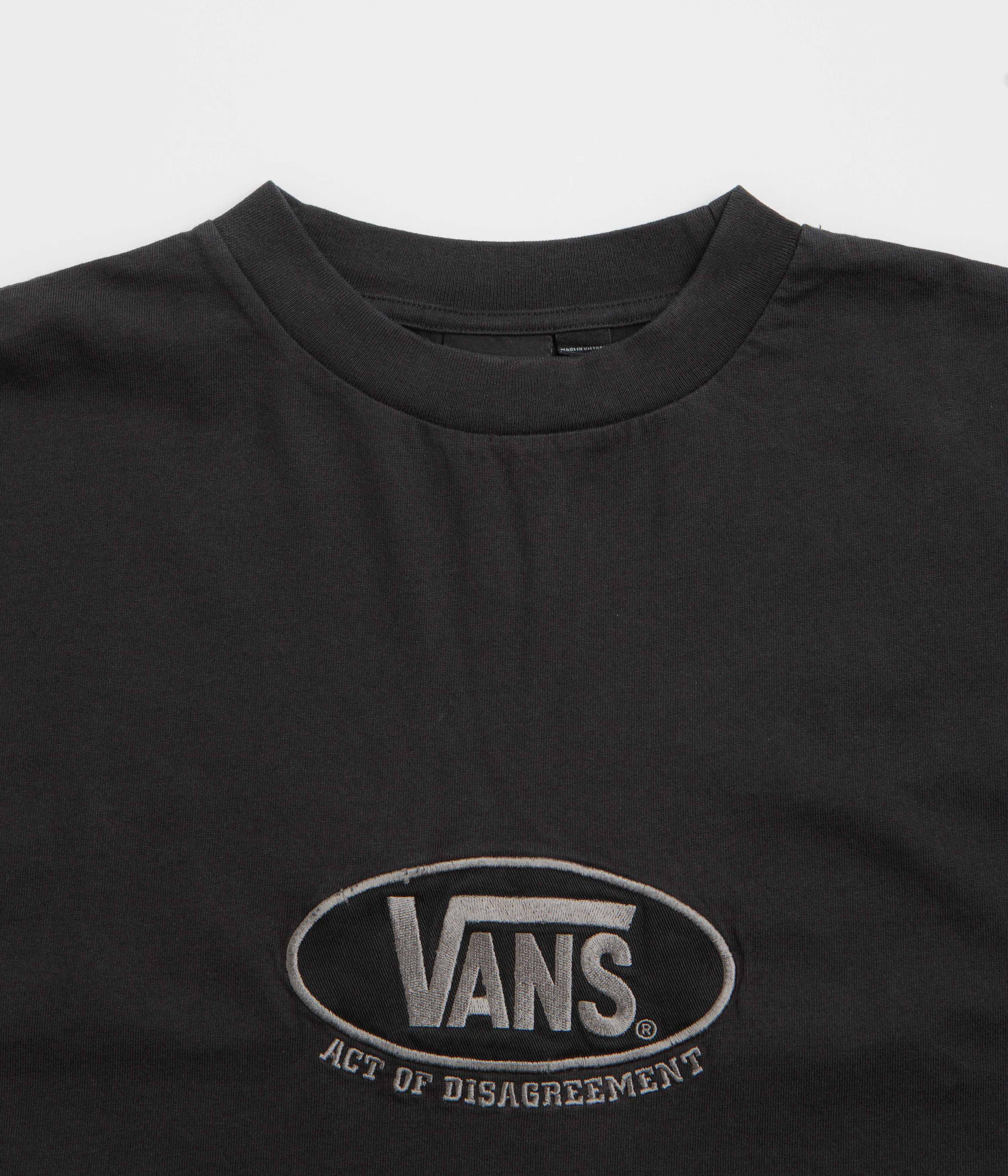 Vans x SlamJam AOD Oval Logo T-Shirt - Washed Black - Image 3