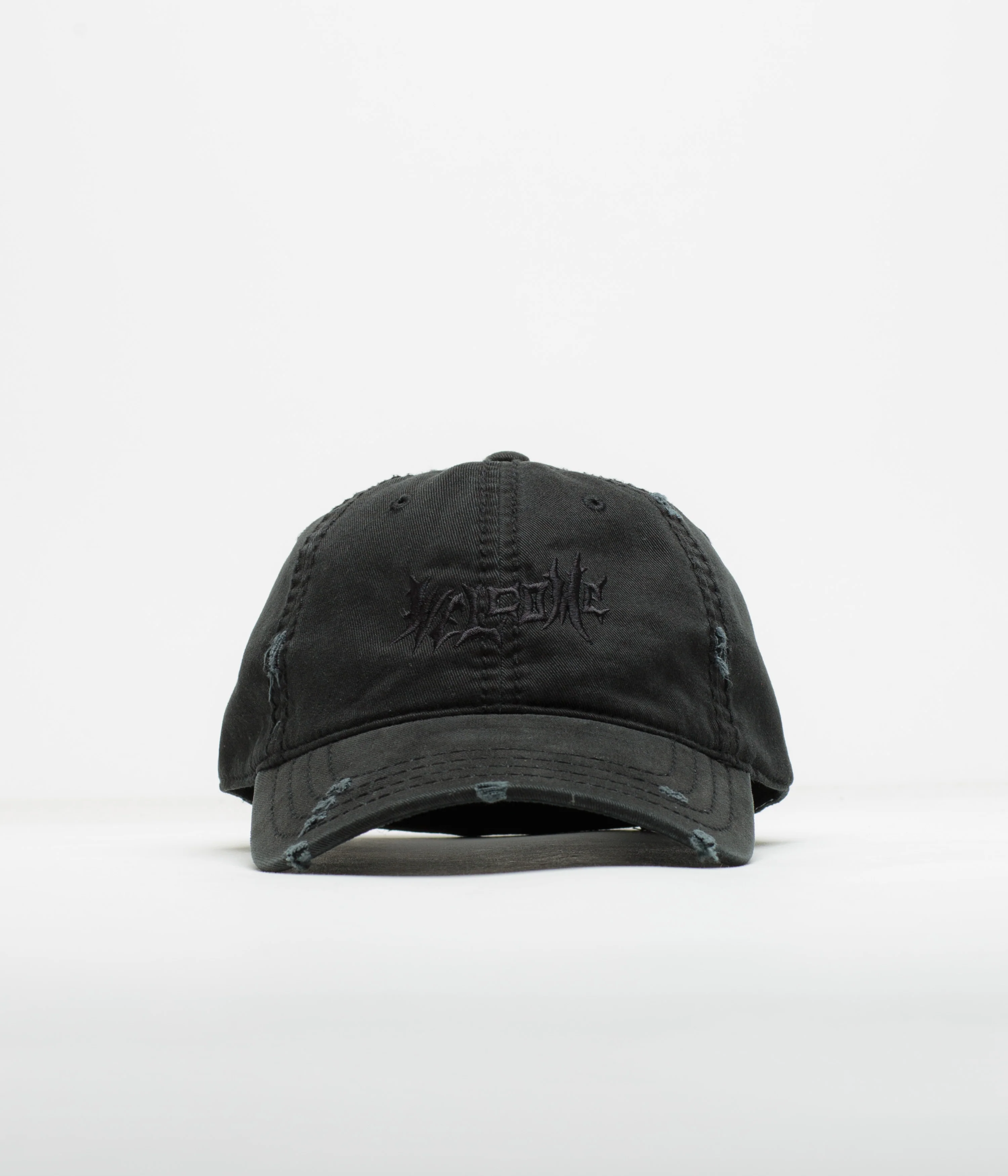 Welcome Distressed Vamp Cap - Black - Image 2