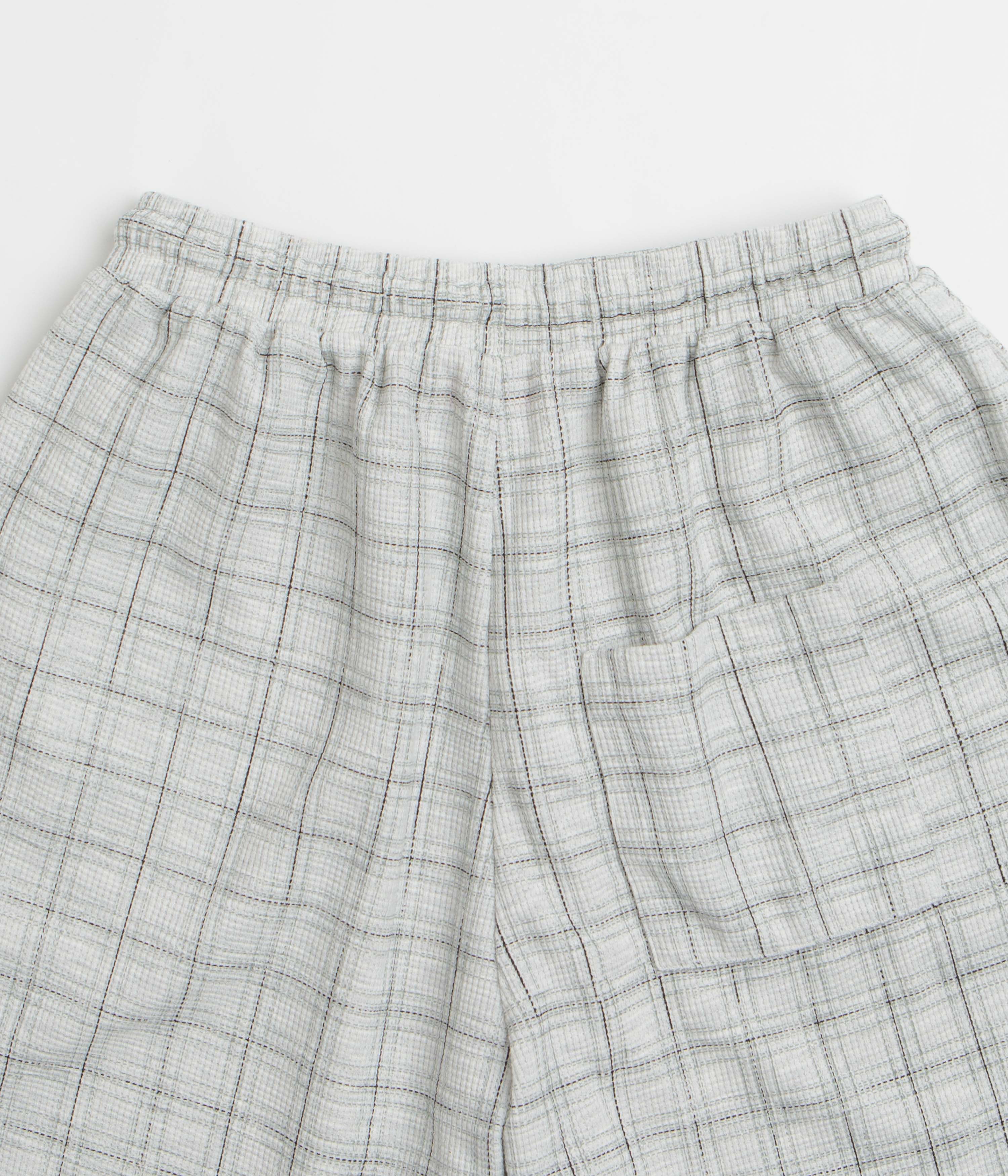 Yardsale Check Waffle Shorts - Light Grey - Image 5