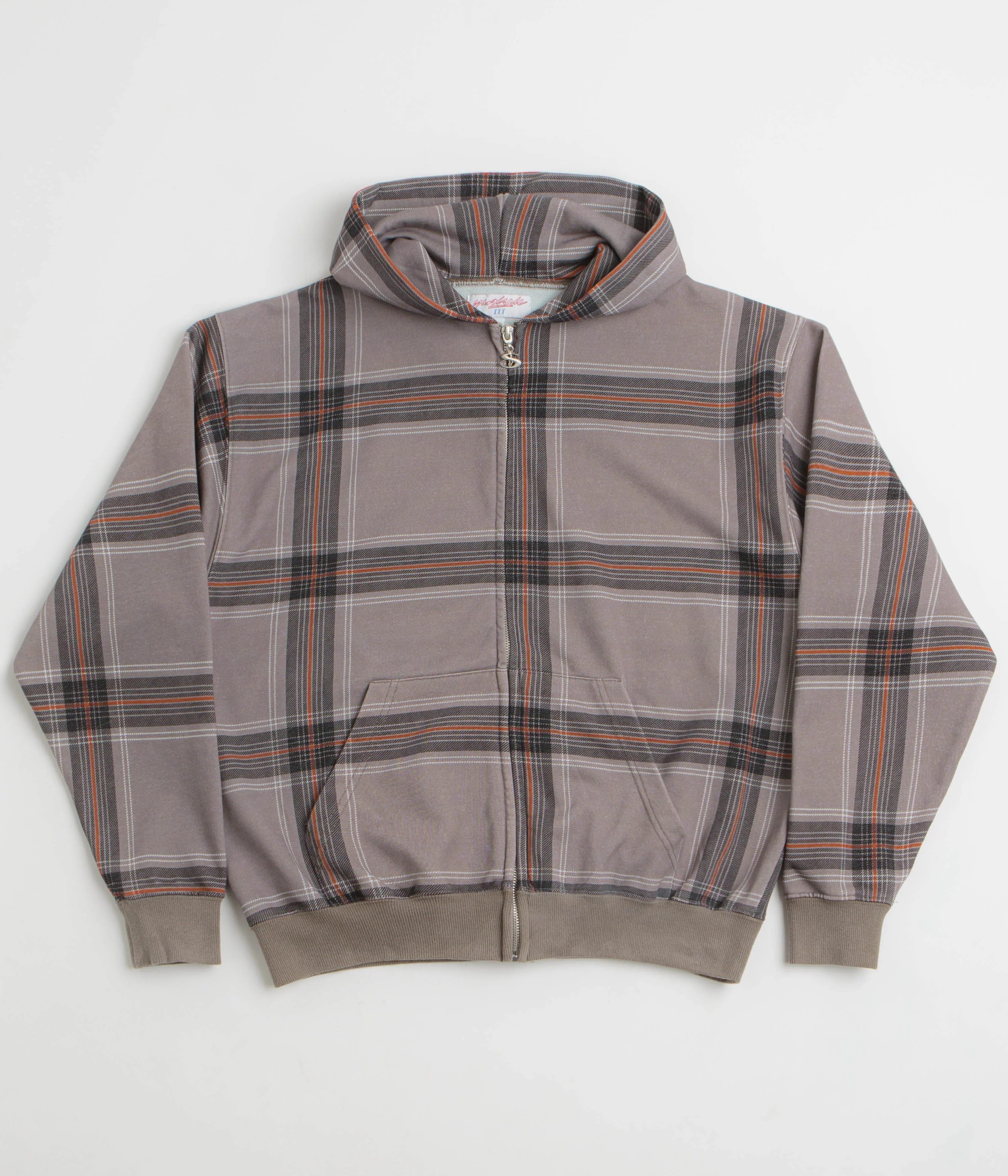 Yardsale Crib Checked Hoodie - Grey