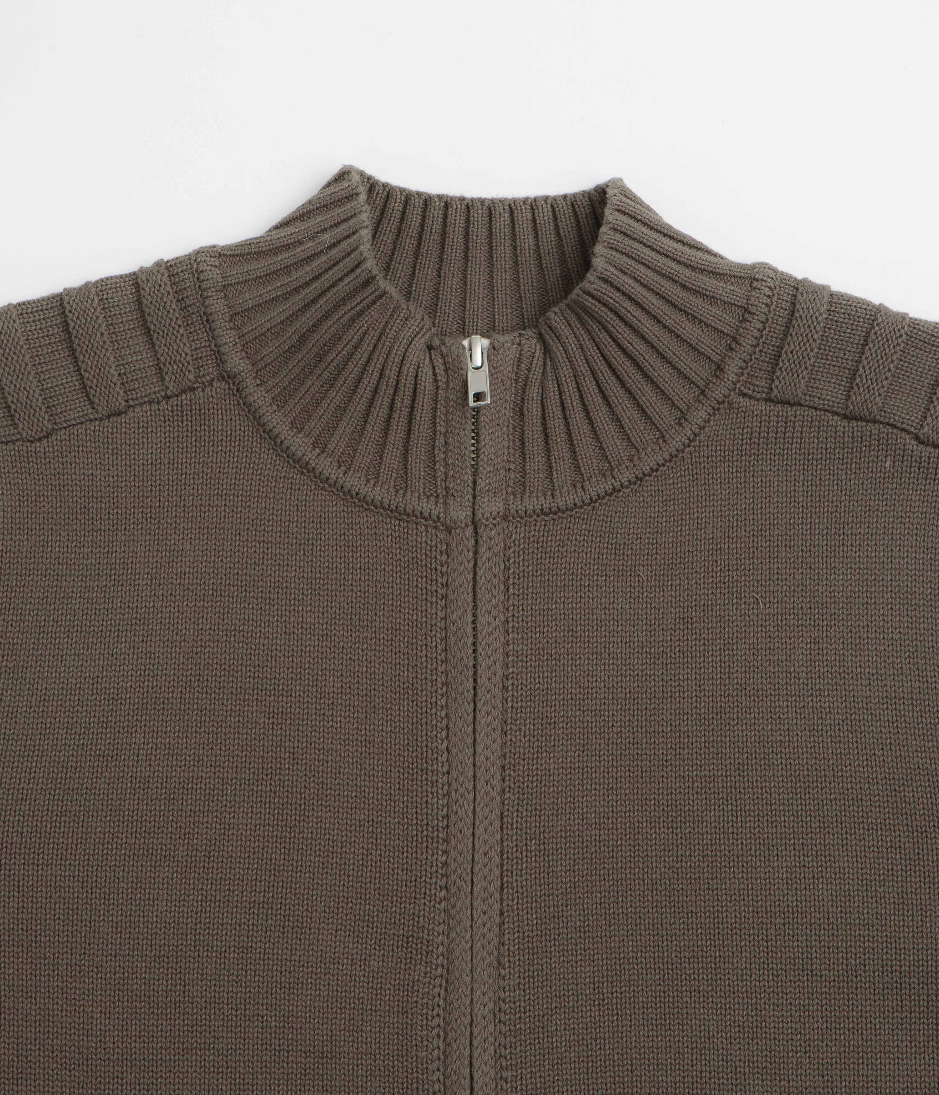 Yardsale Faldo Knitted Full-Zip Sweatshirt - Brown - Image 3