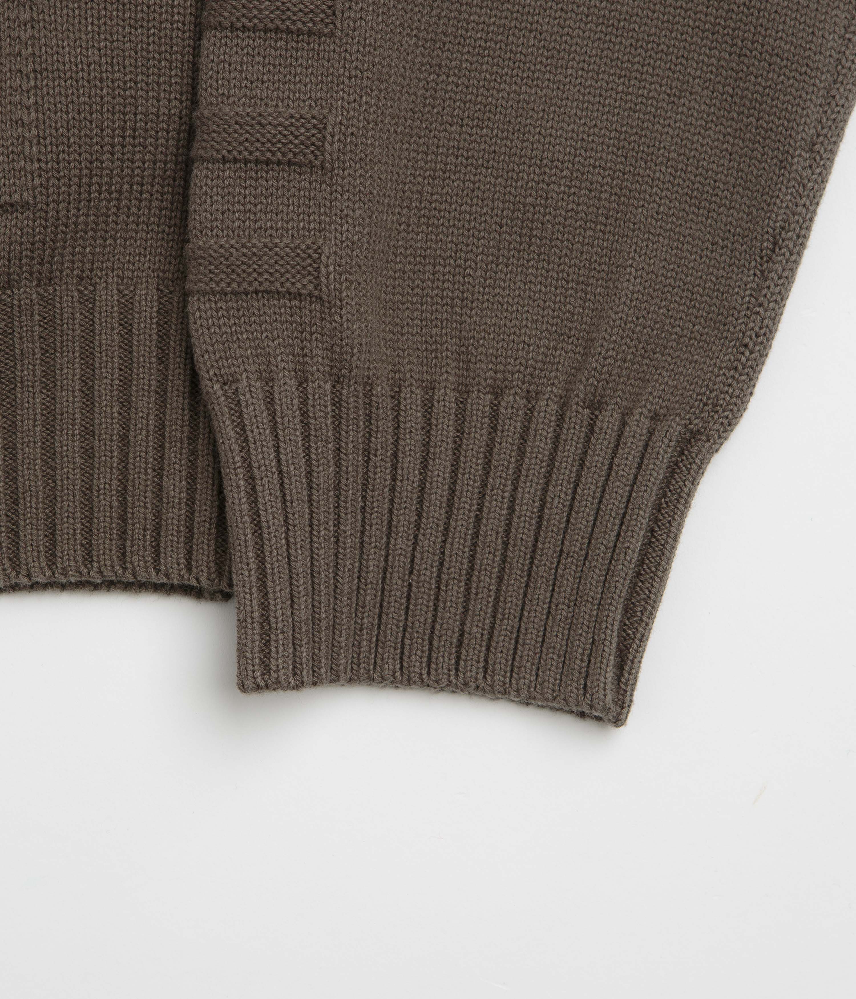 Yardsale Faldo Knitted Full-Zip Sweatshirt - Brown - Image 5
