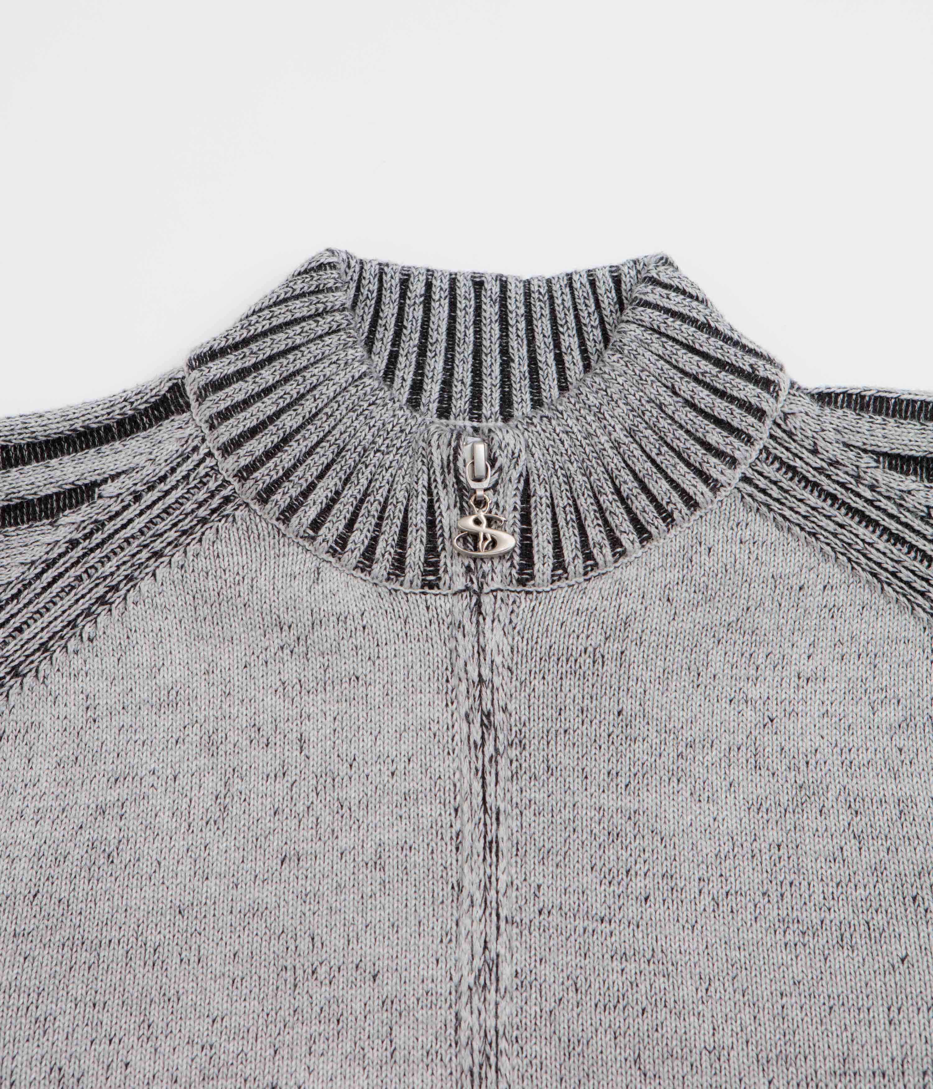 Yardsale Heathered Phantasy Full Zip Sweatshirt - Stone / Black - Image 3