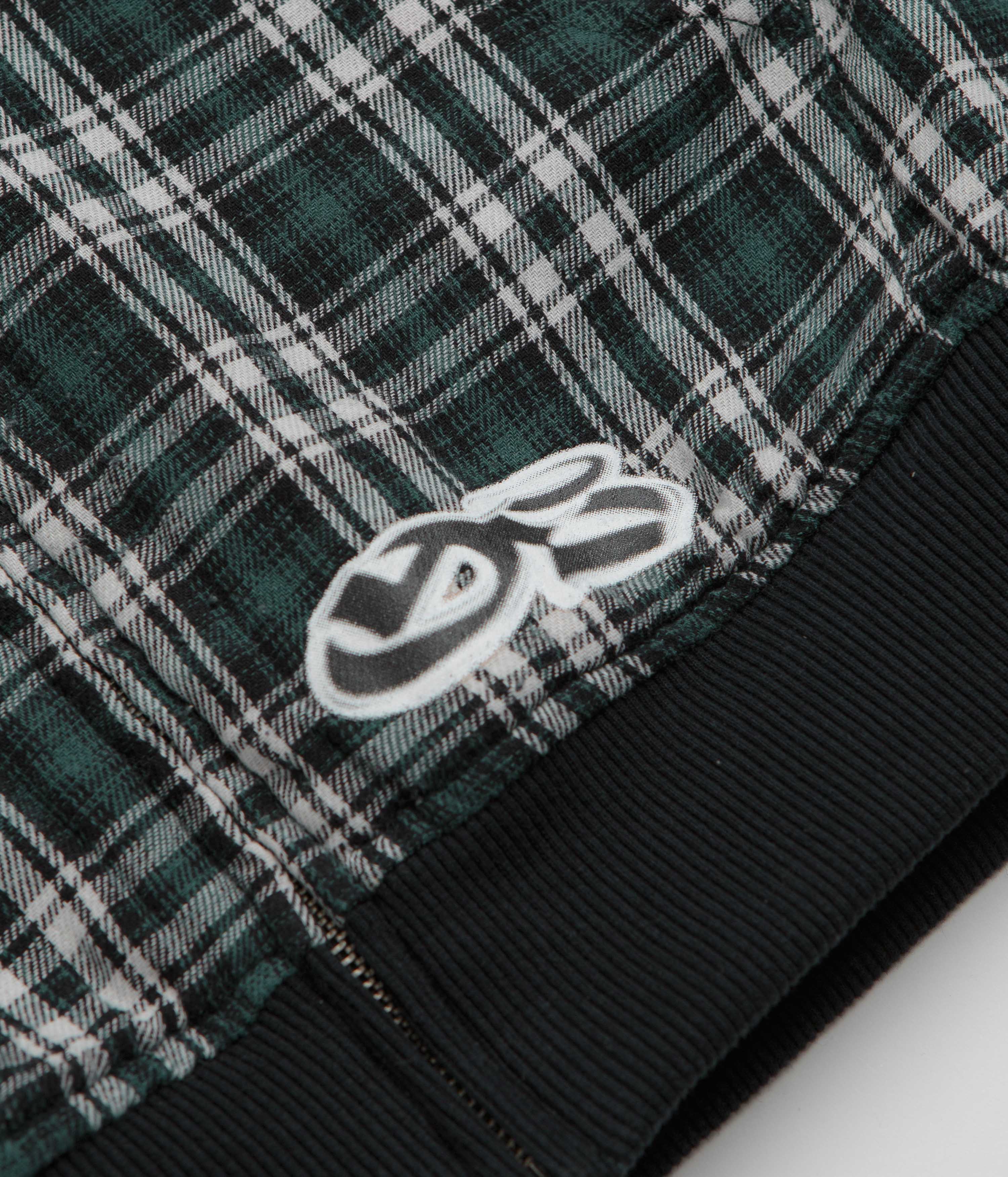 Yardsale Reversible Flannel Full Zip Hoodie - Green - Image 7